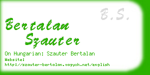 bertalan szauter business card